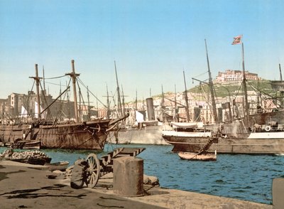 Nápoly kikötője, kocsma. 1891 körül alkotó: Italian Photographer