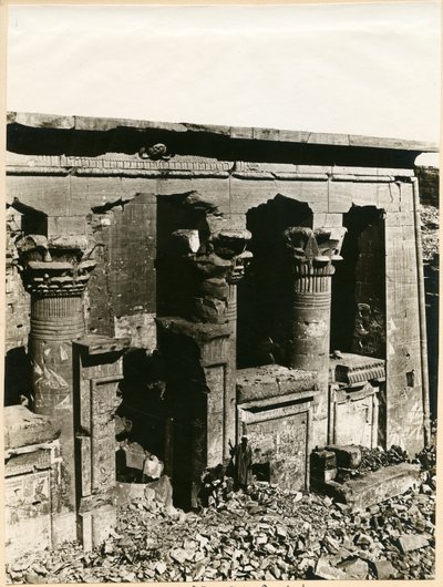 A Mandulisz-templom prónája, Kalabsza, Egyiptom, Antonio Beato fotója alkotó: Italian Photographer