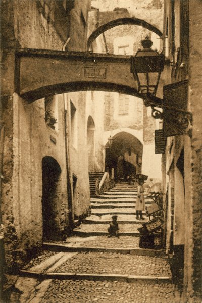 Sanremo, Óváros, Via Santa Brigida (f/w fotó) alkotó: Italian Photographer