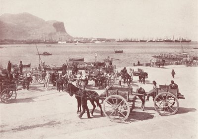 Szicília: Palermo rakpartján (fekete-fehér fotó) alkotó: Italian Photographer