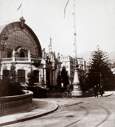 A Montecarlói Képzőművészeti Kiállítás bejárata, 1898, 1898.02.25 (f/w fotó) alkotó: Italian Photographer