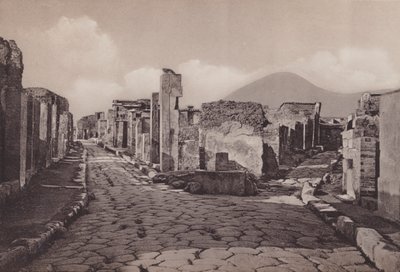Via Consolare és Porta Di Ercolano, Konzuli út, Herculanum kapuja (f / w kép) alkotó: Italian Photographer