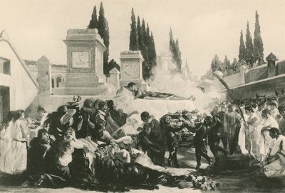 Temetés az Ustrinumban (mélynyomás) alkotó: Italian School