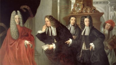 Egy bíró és három ügyvéd, Velencei Iskola alkotó: Italian School