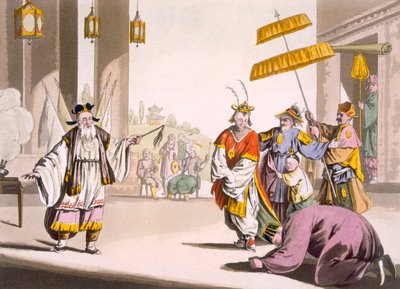 Színházi előadás a szabadban, 1820-30-as évek körül alkotó: Italian School