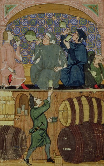 Add hozzá a 27695 f.14 Részegség, a Traktátus a bűnökről című részből (vellum) alkotó: Italian School