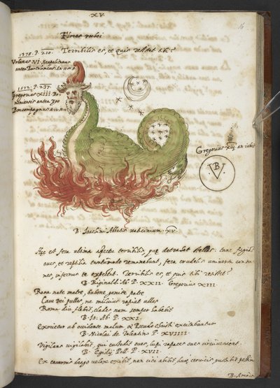 Adja hozzá az MS 17432 „Jóachim of Fiore próféciái és képei a tizenötödik pápáról...” MS 17432-t (tinta és színes papíron) alkotó: Italian School