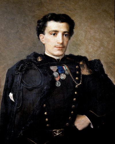 Alfredo Savio, tüzértiszt, részt vett az 1859-60-as függetlenségi háborúban (olaj, vászon) alkotó: Italian School
