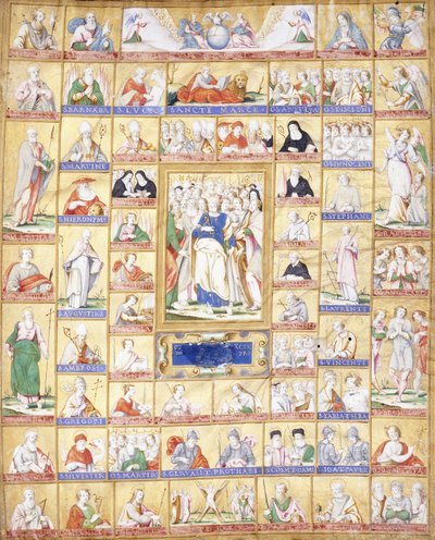 Mindenszentek Szent Péterrel a közepén, 1560 körül alkotó: Italian School