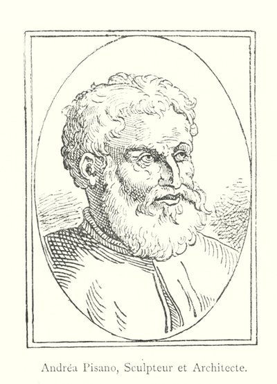 Andrea Pisano, szobrász és építész (metszet) alkotó: Italian School