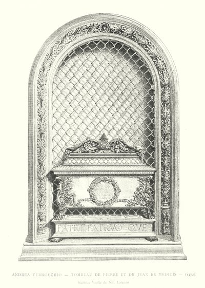 Andrea Verrocchio, Medicis Péter és János sírja alkotó: Italian School