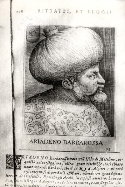 Ariadeno Barbarossa (1465-1546 körül) (metszet) (fekete-fehér fotó) alkotó: Italian School