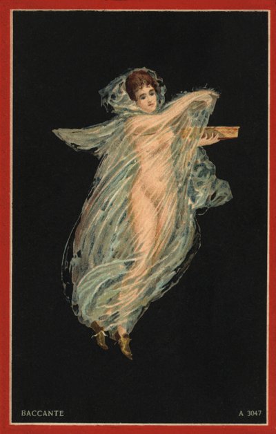 Baccante (színes litográfia) alkotó: Italian School