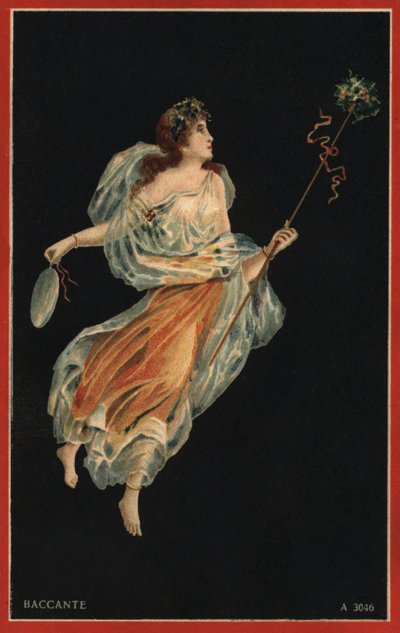 Baccante (színes litográfia) alkotó: Italian School