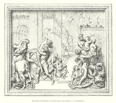 A szabinok elrablása talapzatának domborműve, J of Bologna (metszet) alkotó: Italian School