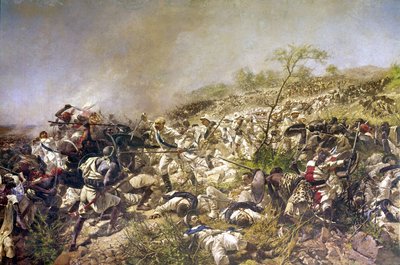 Dogali csata: Olaszország Eritreában 1887 februárjában. alkotó: Italian School