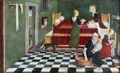 Szűz Mária születése (predella rekesz), Veneto, 1480 körül alkotó: Italian School
