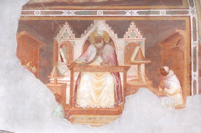 püspök (freskó) alkotó: Italian School