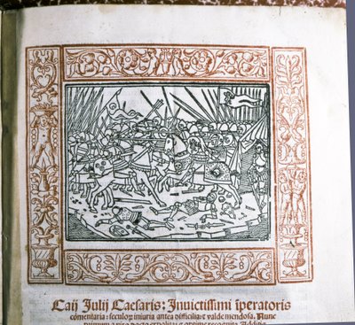 CAESAR Gaius Iulius: Caesar "Commentarii de Bello Gallico" című művéből, 1511 körül (miniatúra) alkotó: Italian School