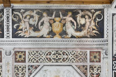 Carducci szoba, részlet (friss) alkotó: Italian School