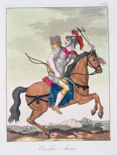 Lovassági íjász, Los Angelesből, 1825 alkotó: Italian School