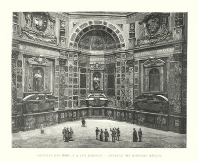 Medici kápolna San Lorenzóban, Az utolsó Medici sírja (metszet) alkotó: Italian School