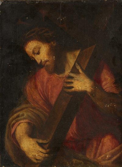 A keresztet hordozó Krisztus (olaj a panelen) alkotó: Italian School