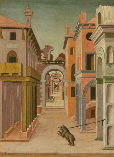 Városkép (festmény) alkotó: Italian School