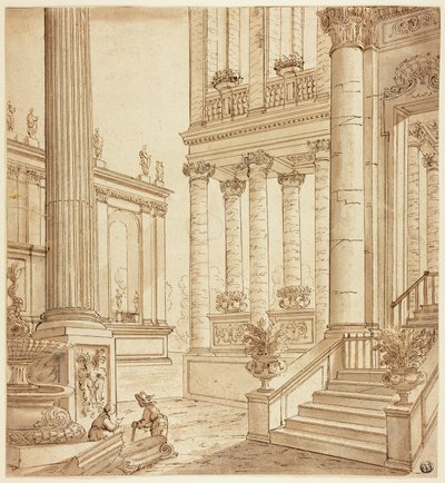 Portico oszlopsor alkotó: Italian School