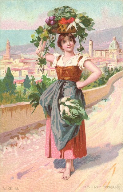 Toscanai viselet (chromolitho) alkotó: Italian School
