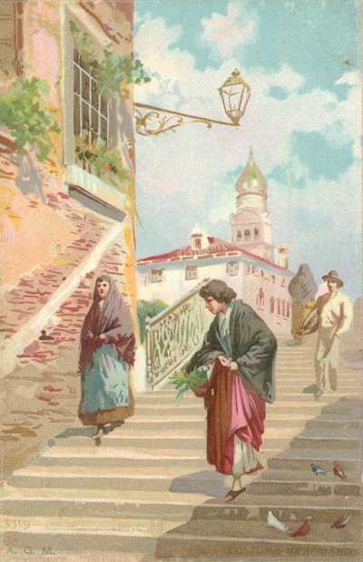 Velencei viselet (chromolitho) alkotó: Italian School