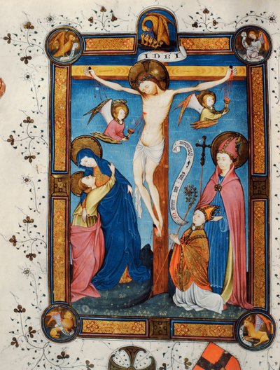 Keresztre feszítés, illusztráció Pancratino mester Misekönyvéből, c. 1430 (vellum) alkotó: Italian School