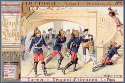 Dísz az I. felvonáshoz, Georges Bizet (1840-1875) Carmen i. jelenete alkotó: Italian School