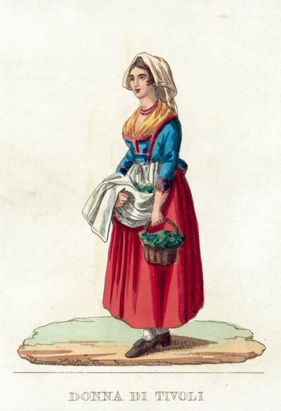 Donna de Tivoli (Collurid metszet) alkotó: Italian School