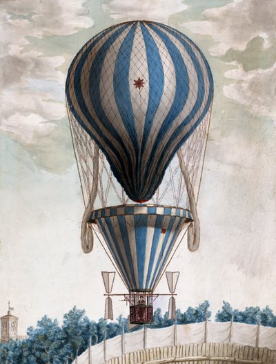 Korai hőlégballon repülés közben alkotó: Italian School