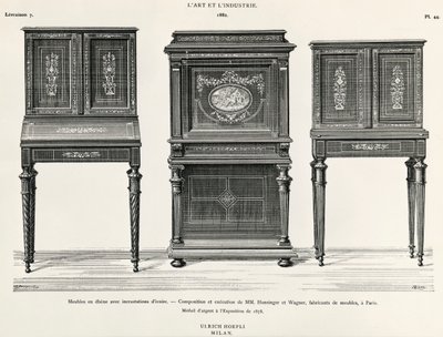 Ébenfa bútorok, Hunsinger és Wagner, Párizs, L