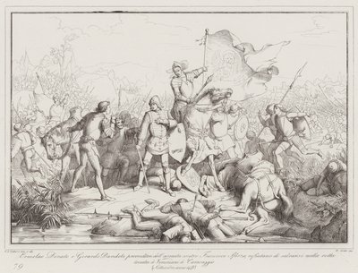 Ermolao Donato és Gerardo Dandolo a Francesco Sforza elleni hadsereg felügyelői ... (metszet) alkotó: Italian School
