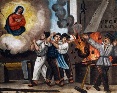 Robbanás a munkahelyen, ex-voto alkotó: Italian School