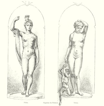 Figurines du Piedestal, Pallas, Venus (metszet) alkotó: Italian School