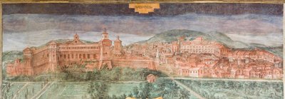 Fiorano modenese, Spezzano kastély , A nézetek csarnoka: Sassuolo látképe alkotó: Italian School