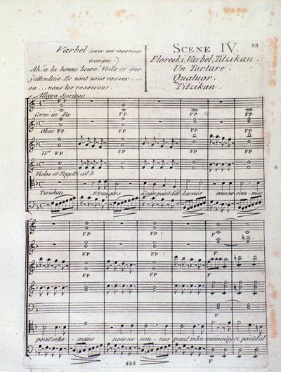Lodoiska kottáinak első oldala (4. jelenet), Luigi Cherubini operája alkotó: Italian School