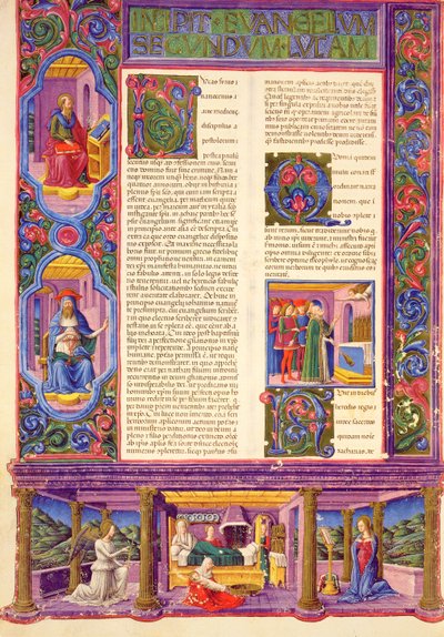 Fol.157v Lukács második evangéliuma, a Borso d