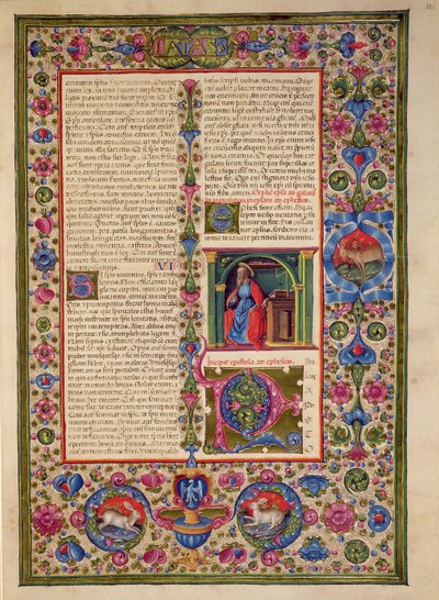 Fol.201r Szent Pál levele az efézusiakhoz, a Borso d