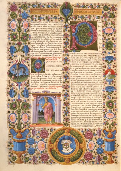 Fol.204v Szent Pál levele a kolosszéiakhoz, a Borso d