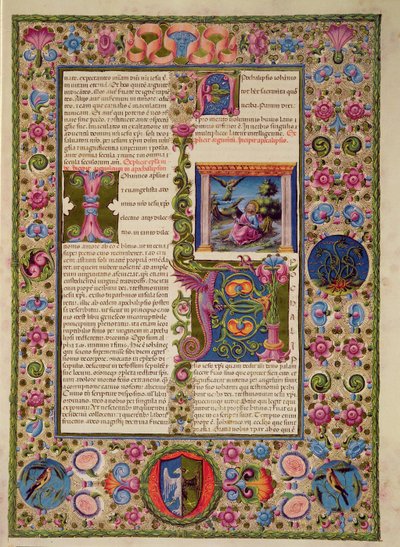 Fol.236r Az Apokalipszis könyvének nyitása, a Borso d