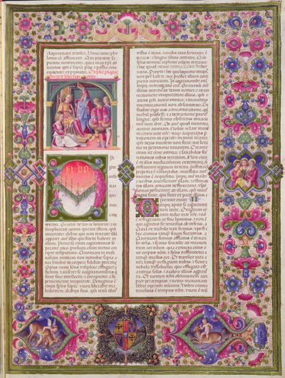 Fol.286r A bölcsesség könyvének nyitása, a Borso d