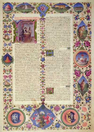 Fol.2R Incipit of the Prologue, from the Borso d