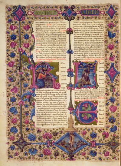 Fol.52v Báruch próféta könyvének megnyitása, a Borso d