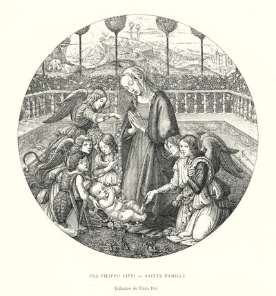 Fra Filippo Lippi, Szent Család, Pitti Palota Gyűjtemény (metszet) alkotó: Italian School