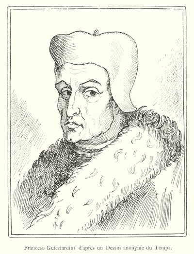 Francesco Guicciardini az Idő névtelen rajza után (metszet) alkotó: Italian School